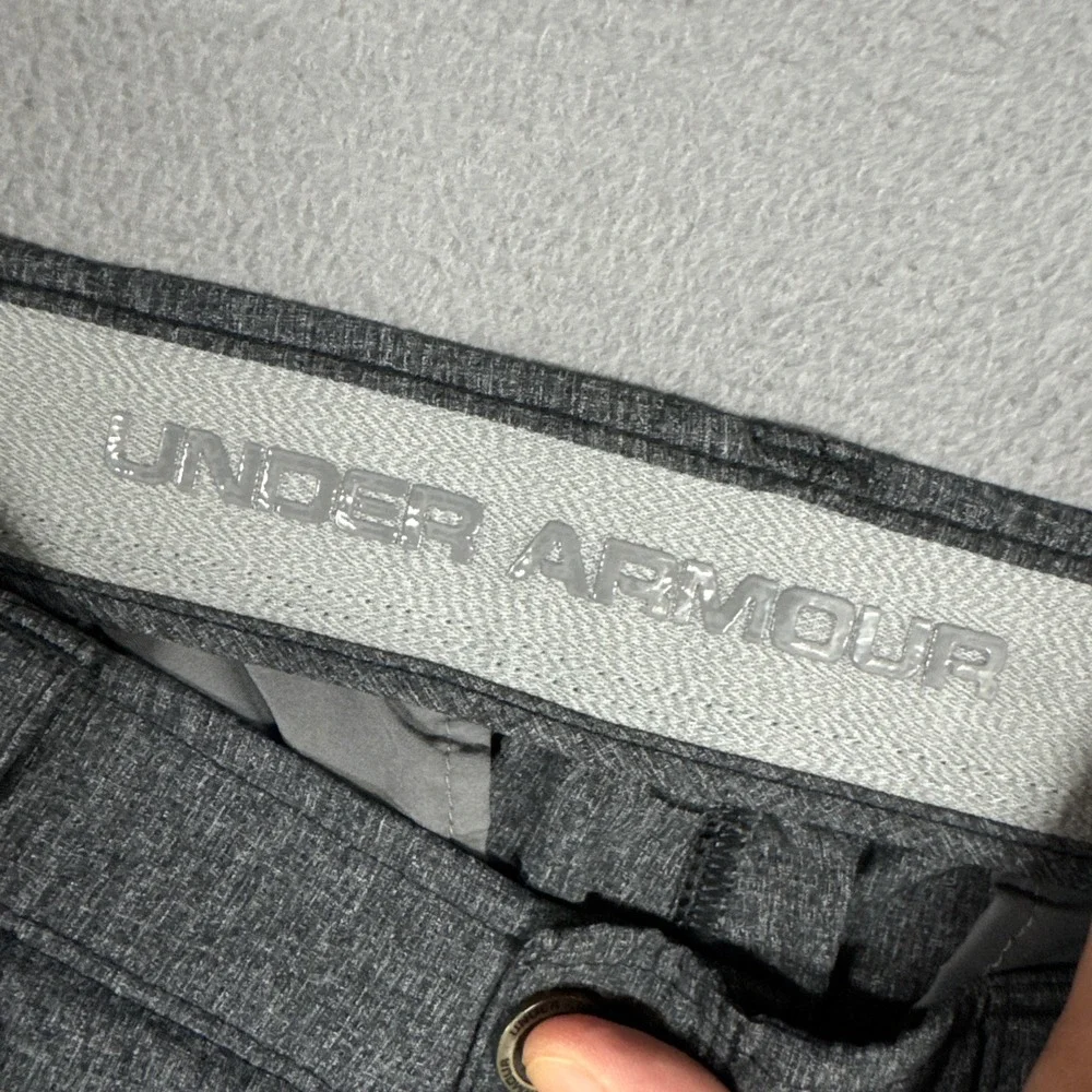 Under Armour Shorts Mens 34 (Fits 32) Grey Match Play Heatgear Loose Fit Vented